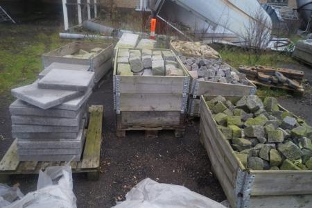 6 pallets with granite stone.