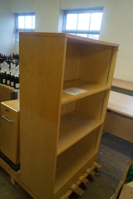 Bookshelf + file cabinet.