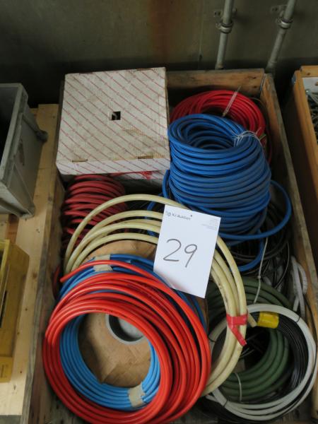 Various hoses, plastic and high pressure.