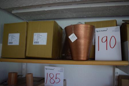 16 pcs flower pots copper