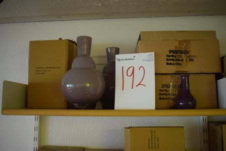 Various vases purple