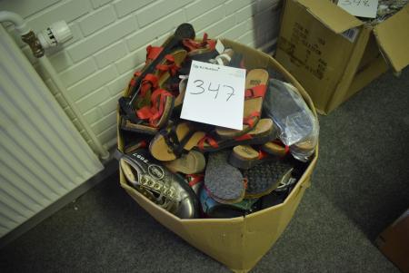 Box of assorted shoes