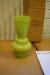 16 green glass vases