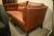Brown leather sofa 2 pers.