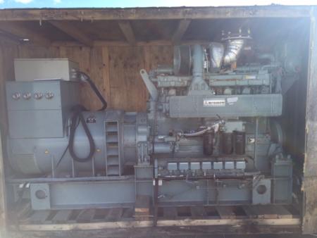 Generator, 470 KW MHI Equipment, model S6R2MPTA. Har stået indpakket i kasse i 6 år, har aldrig været i brug.
