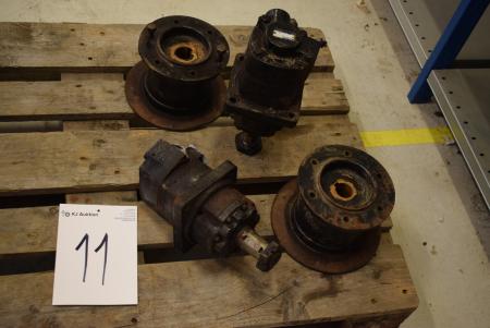 2 pcs. oil engines wheel / hub from scrapped machine