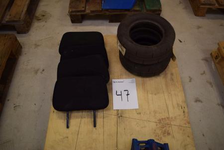 2 pcs. Tires 15x4.50-8, 12Page size + 4 pcs. Headrests for tractor seats.