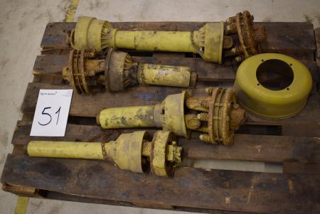 4 pcs. PTO shafts with coupling