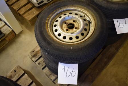 4 pcs. trailer wheels 155/80 R 13