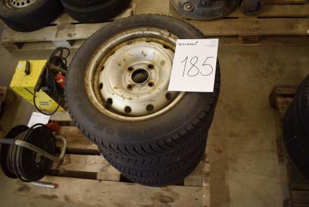 4 pieces of winter tires, rims 165 / 70r14c