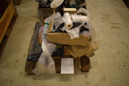 1/2 pallet of various plastic bags. unused