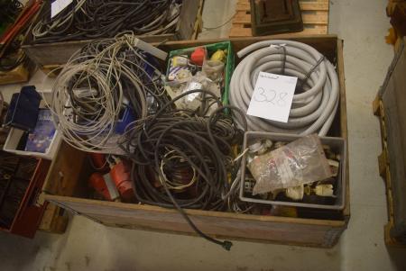Pallet with various electrical equipment