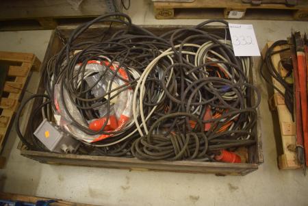 Pallet with various cables