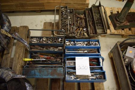 3 pieces. toolboxes with assorted tools