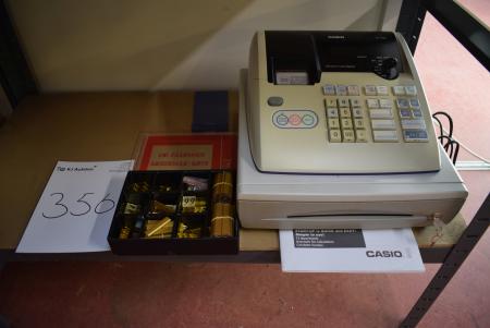 Cash register marked. Casio + Box of parts for pricing
