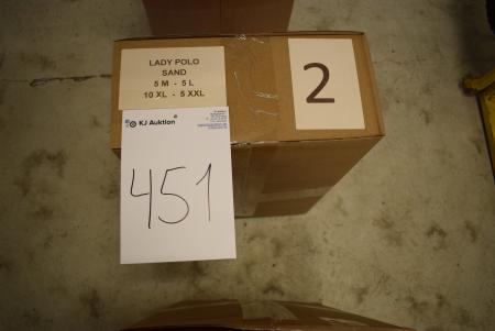 25 Stück. Lady Polo Sand, 5 str. M, 5 str. L, 10 Str. XL, 5 str. XXL