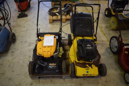 2 pcs. lawnmowers, marked. Partner and Ginge. condition unknown