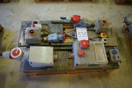 2 pcs. building switchboards + safety switch, etc.