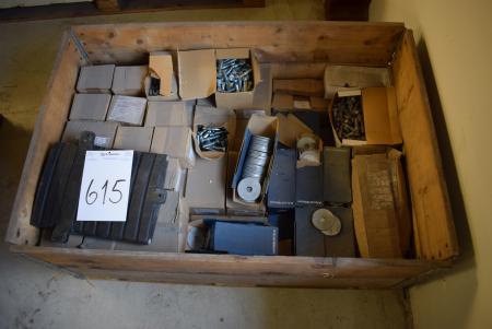 Pallet with various bolts, washers, etc.