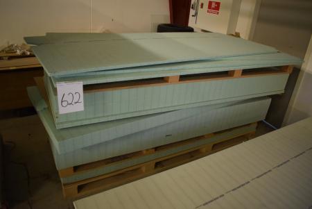 3 pallets XPS green foam, different thickness