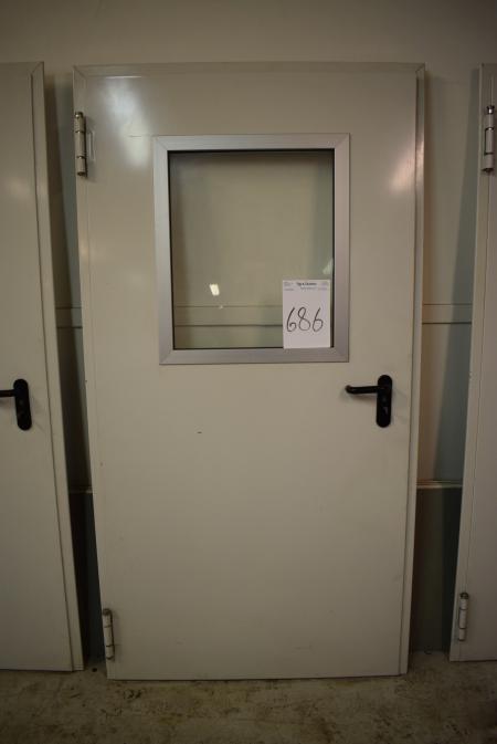 Sound-insulated steel door, frame dimensions 200 cm 98.5 cm B