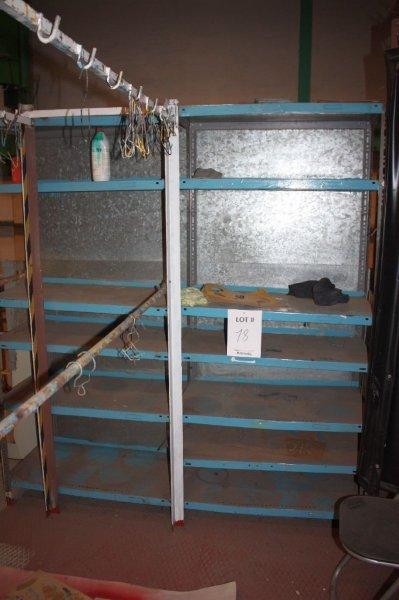(2) steel rack sections + steel tool cabinet and more