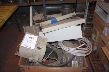 Pallet with high pressure hose, 20B + electrical parts