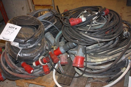 (2) pallets with power cables