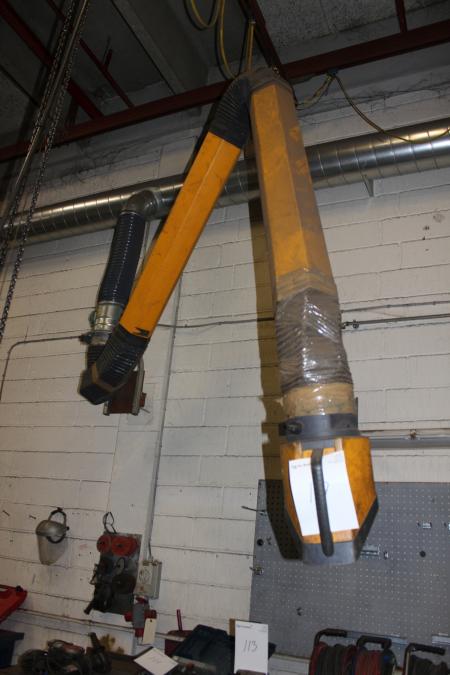 Schweißextraktion Euromate ca. 4 Meter im Aufwand mit automatischem Dämpfer. Demontiert durch Flexschlauch.