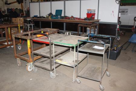 4 pieces of rolling table.