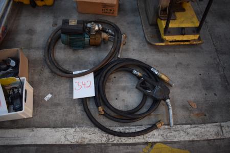 Fuel pump with two hoses, etc.