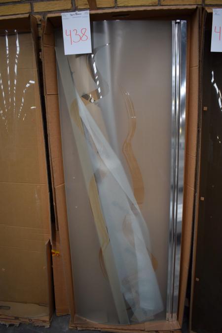 Shower door 75 x 194 cm with frosted glass