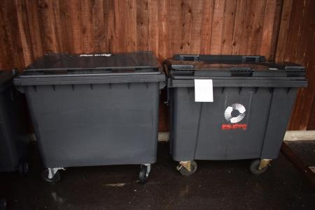 2 pcs. waste container 650 L