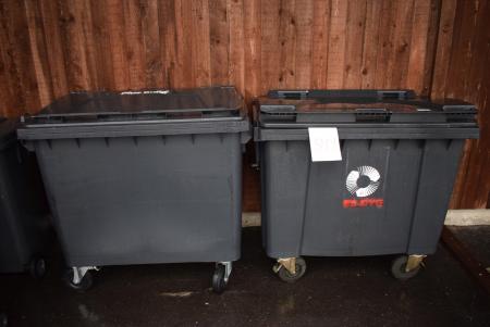 2 pcs. waste container 650 L