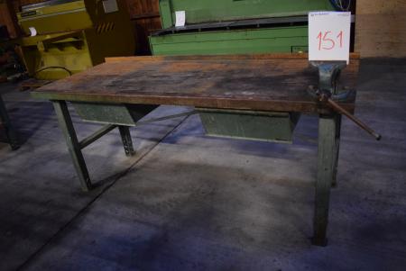 Work table vise with 80 x 200 cm