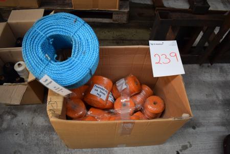 12 pieces PE twisted yarn 1kg orange 3 mm