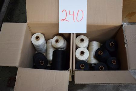 Box von gemischter dünner Schnur aus Nylon und Polyester mit 3,5 kg + 1 Schachtel gemischter dünner Schnur aus Nylon und Polyester 4 kg