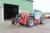 Manitou MT1840 Maniscopic with hand pallet tires 60% front and rear. Tire size 440 / 80X24 Horsepower 101, Load capacity 4 tons, Lift height 18 meters, Engine type Perkins, Timer 3050, Year 2008 with remote control and Hydraulic support feet.
