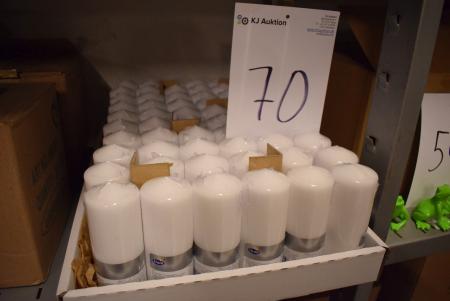 60 White candles 5 x 12 cm store price 39, - pr. PCS.