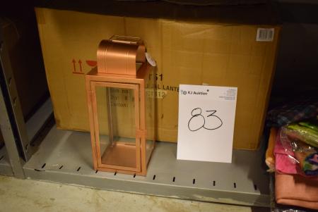 12 pieces Copper lanterns, 25 cm. retail price 199, - pr. PCS.
