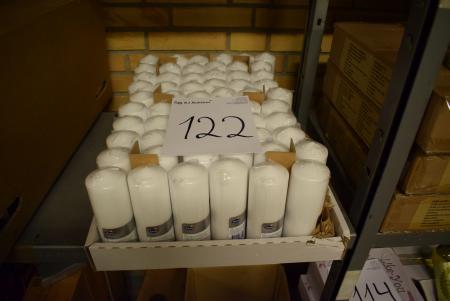 60 weiße Kerzen 5 x 12 cm Shop-Preis 39, - pr. Absatz.