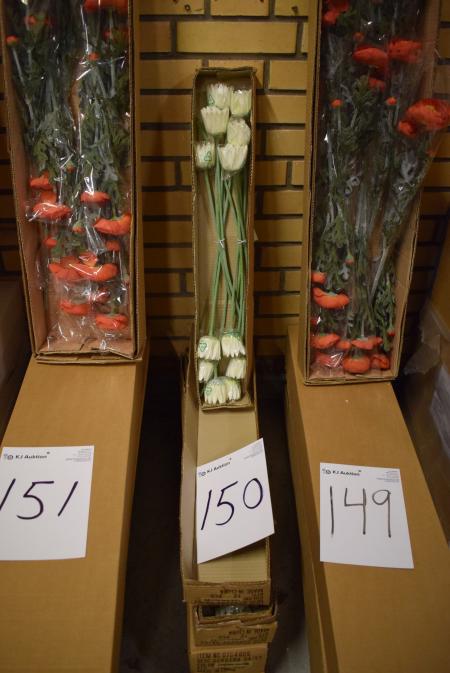 4 x 12 Kunstige blomster butikspris 39,- stk