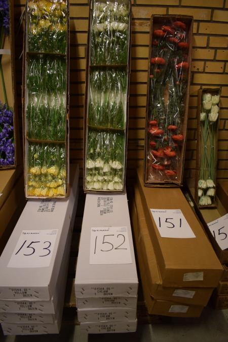 5 x 12 Kunstige blomster butikspris 39,- stk