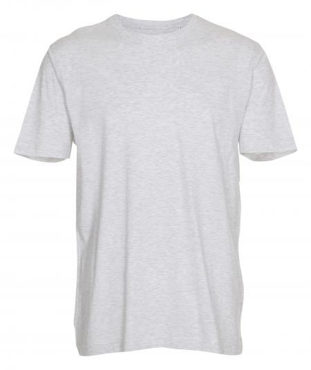 Nicht gepresste Bekleidungsfirma unbenutzt: 50 Stück T-Shirt, Rundhalsausschnitt, ASCHE, 100% Baumwolle, M
