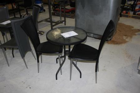 Café table + 2 chairs