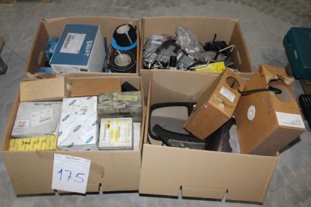 4 boxes of various auto parts.