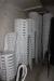 Lot of white plastic chairs. 19 pcs height to seat 45 cm can be stacked.