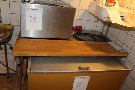 Stainless steel table with cutting plate 120x66,5x95 cm