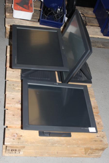 3 pcs monitors.