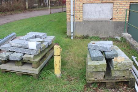2 pallets with granite cutters.